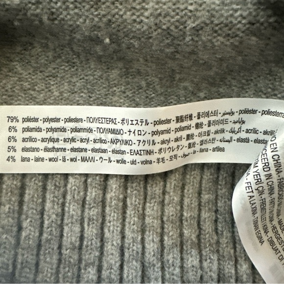 ZARA Women’s Soft Knit Sweater Dress XSmall Heather Grey Preppy Office Normie - Picture 15 of 15